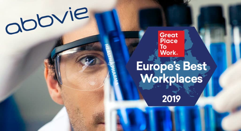 Για πέμπτη συνεχή χρονιά, η AbbVie αναδεικνύεται από το Ινστιτούτο Great Place to Work® στην 4η θέση μεταξύ 100 πολυεθνικών εταιρειών με το καλύτερο εργασιακό περιβάλλον στην Ευρώπη, μέσω της αξιολόγησης πέντε κριτηρίων, όπως: τις απόψεις των εργαζομένων για την ηγεσία, την καινοτομία, την ισότητα, την εταιρική κουλτούρα και την εμπιστοσύνη. Στη φετινή έρευνα συμμετείχαν περισσότεροι από 1,3 εκατομμύρια εργαζόμενοι στην Ευρώπη.