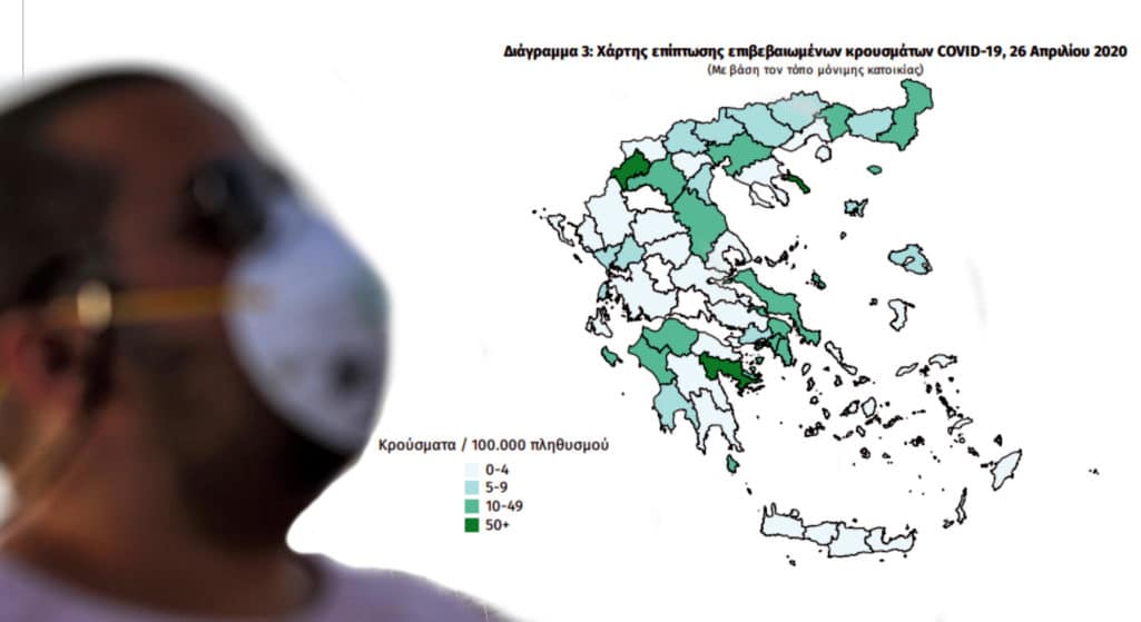 Από τα 667 κρούσματα που ανακοινώθηκαν σήμερα 20/10, τα 615 είναι εγχώρια, εκ των οποίων τα 88 συνδέονται με γνωστές συρροές