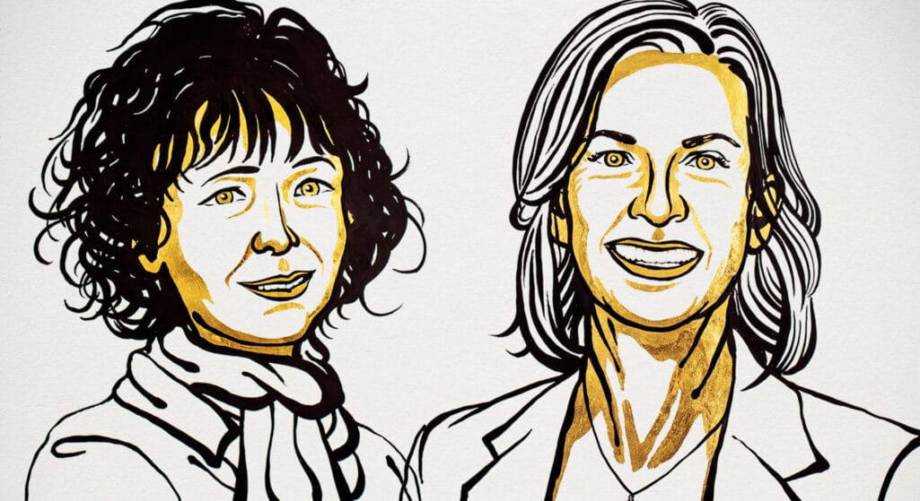 Με το Νόμπελ Χημείας 2020 τιμήθηκαν σήμερα η Γαλλίδα Εμανουέλ Σαρπαντιέ και η Αμερικανίδα Τζένιφερ Ντούντνα για τη συμβολή τους στη θεραπεία κατά του καρκίνου. 