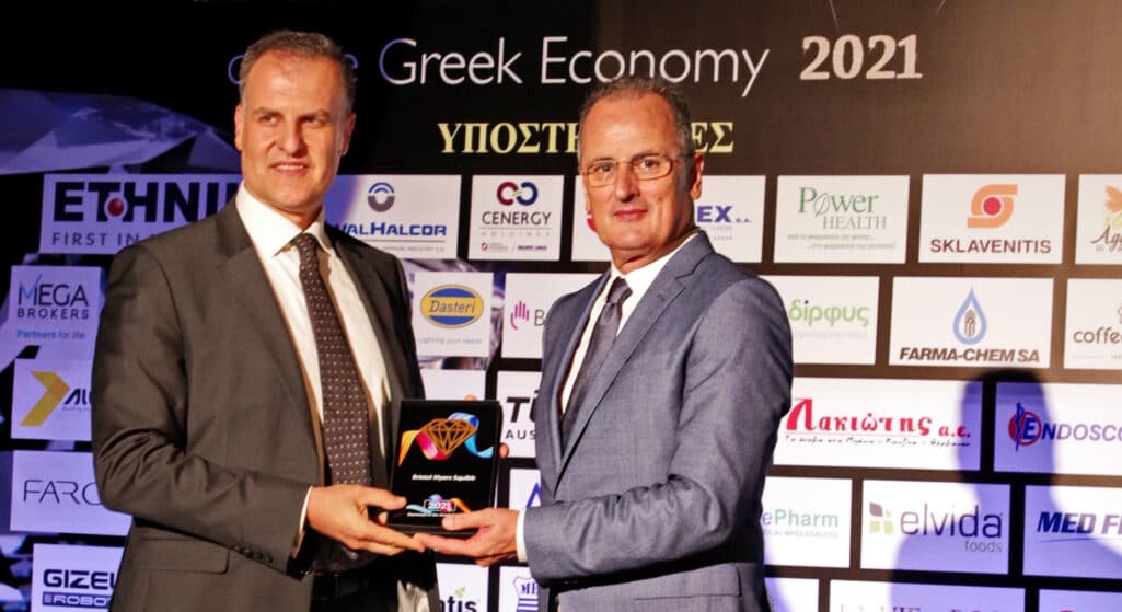 Ως μία από τις υγιέστερες επιχειρήσεις στην Ελλάδα για το 2021 αναδείχθηκε η βιοφαρμακευτική εταιρεία Bristol Myers Squibb, κατά την τελετή απονομής των διακρίσεων “Diamonds of the Greek Economy” που διοργανώνει η New Times Publishing.